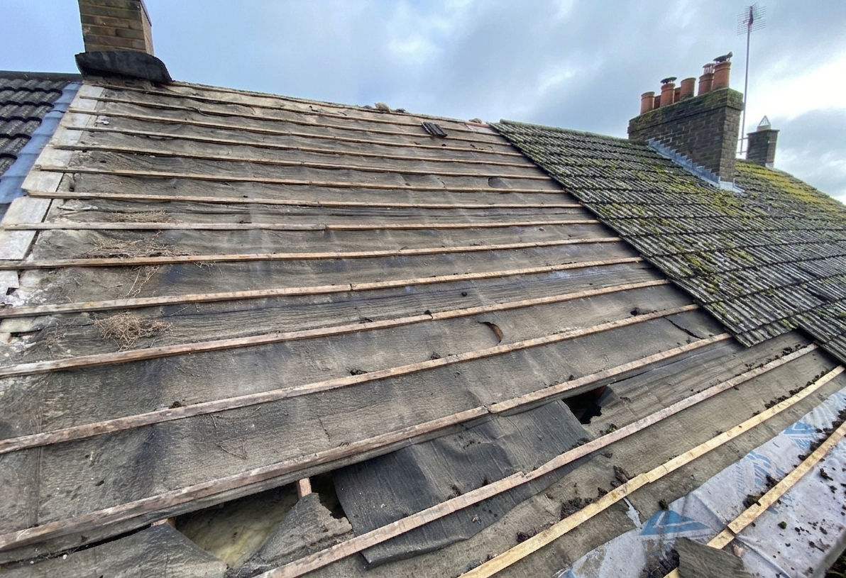 Before - old roof